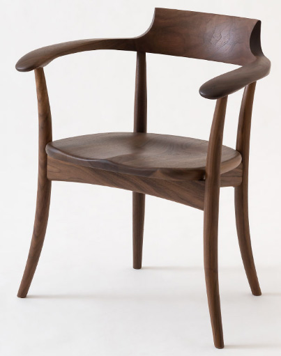 飛騨産業 HIDA SG261AU クレセントアームチェア板座 肘付き 食堂椅子