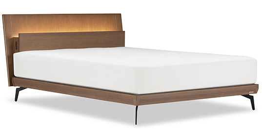 フランスベッド　ワイドダブルベッドフレーム LEDライト付き FranceBed（フランスベッド）ベッドフレーム「EY-02C LG」レッグ