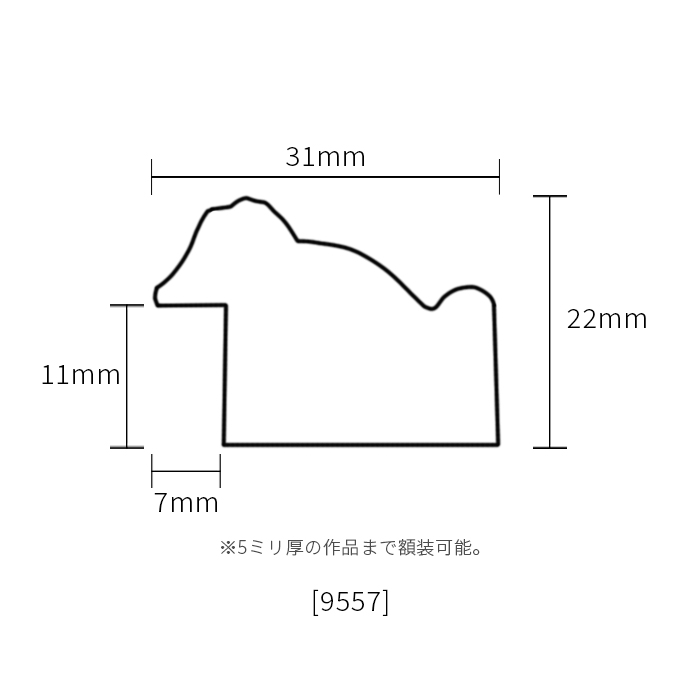 額縁専門店ないとう 賞状額縁 9557/シルバー 六七（436×306mm） 前面UV