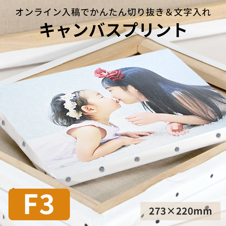 キャンバスプリント F3サイズ（273×220mm）フォトパネル 無料文字入れ ギフト オーダー インテリア｜e-frame
