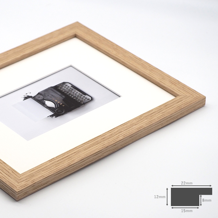 デッサン額縁 SLICE インチ（254×203mm）UVカットアクリル仕様 天然銘木突板フレーム｜e-frame｜04