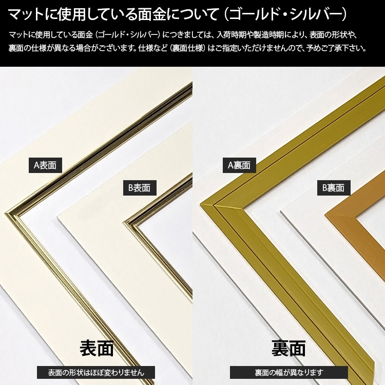 額縁専門店ないとう 書道額 DS6769 書道半懐紙（360×250mm） ゴールド