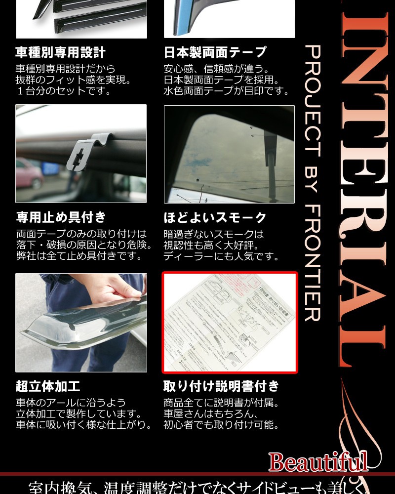 日産 ニッサン ノート NOTE E13/SNE13 サイドバイザー ドアバイザー