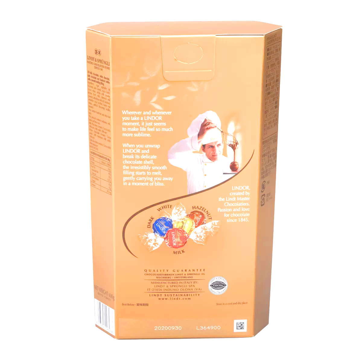 LINDOR リンツチョコレート リンドール ダーク アソート 600g カカオ