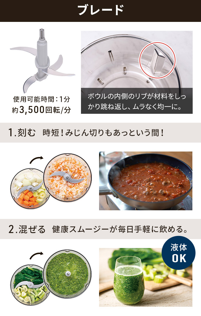 recolte（レコルト） フードプロセッサー コンボ combo RCP-6