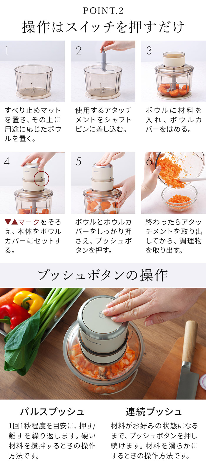 recolte（レコルト） フードプロセッサー コンボ combo RCP-6