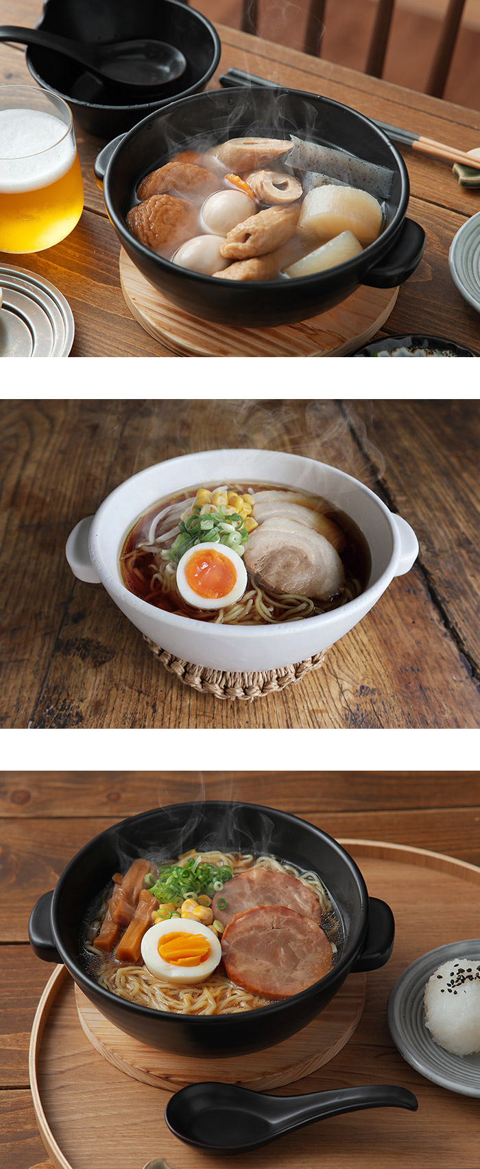 かもしか道具店 直火のラーメン鍋+れんげセット ラーメン鉢 直火 コ