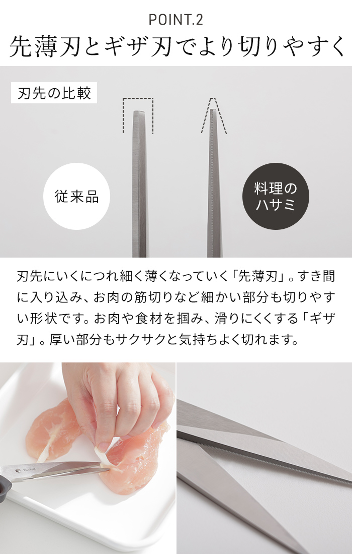 marna（マーナ） 料理のハサミ K747 キッチンバサミ 分解 よく切れる