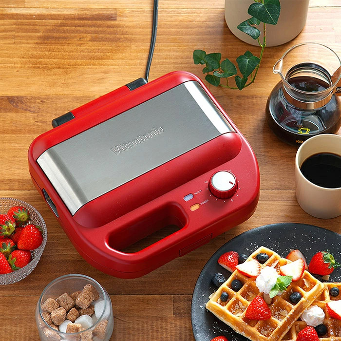 美品 Vitantonioビタントニオ ワッフル＆ホットサンドベーカー ビタントニオ ワッフル&ホットサンドベーカー ブラック | ドーナツ型