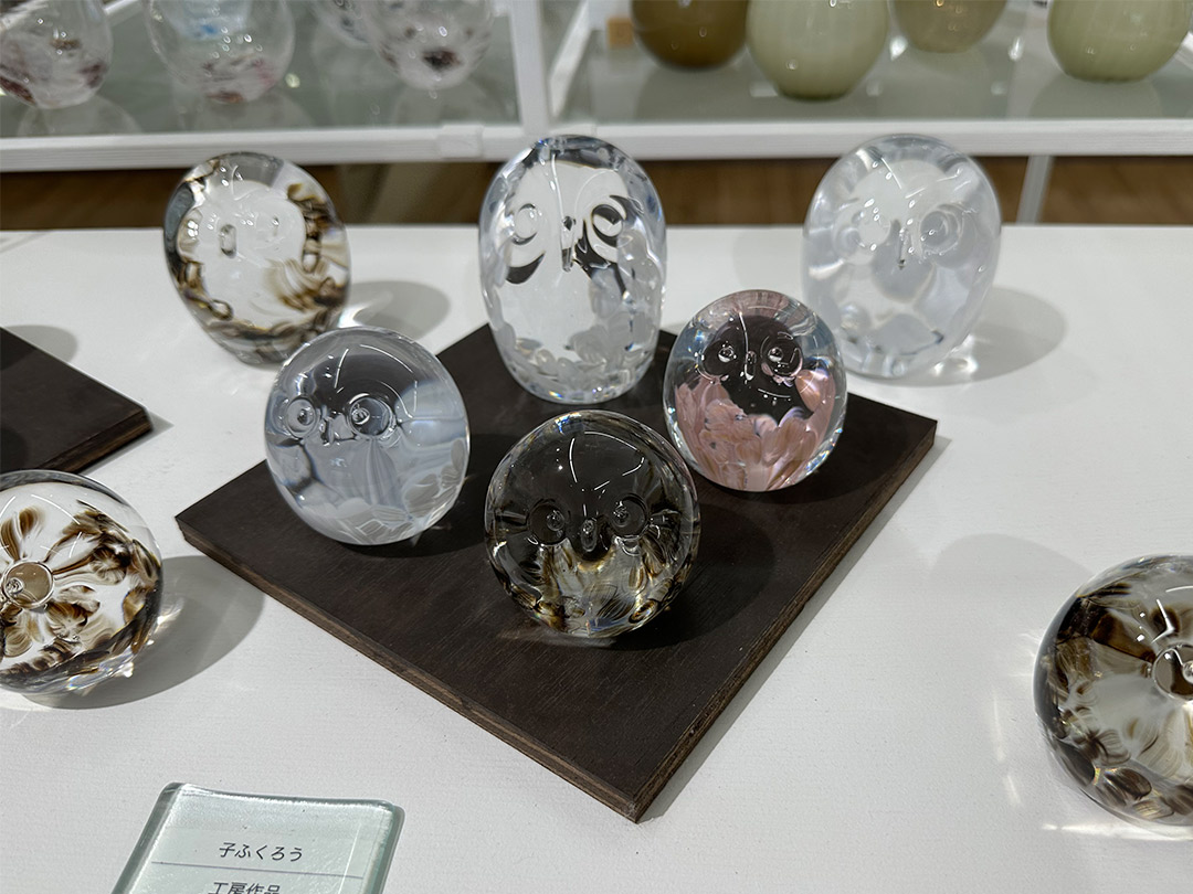 ガラスアート 白鳥（小）ガラス置物 ハンドメイド ガラスオブジェ