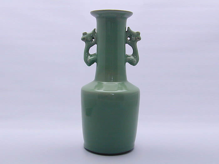 加藤 泰一 青磁鳳凰耳付花瓶 : 心斎橋花房ヤフー店 - 通販 - Yahoo