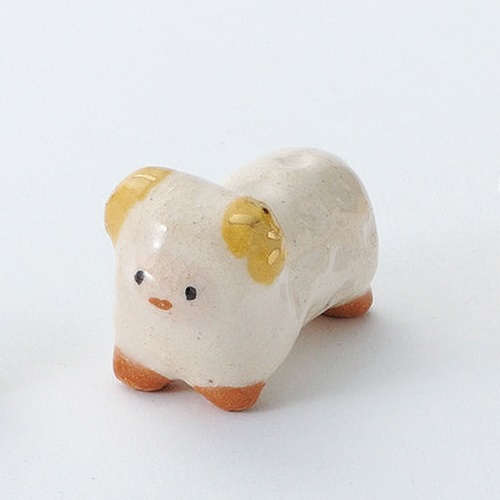 ピンクの猫　箸置き　うさぎ文　十二支 joyluckstore_hd-0075-opk