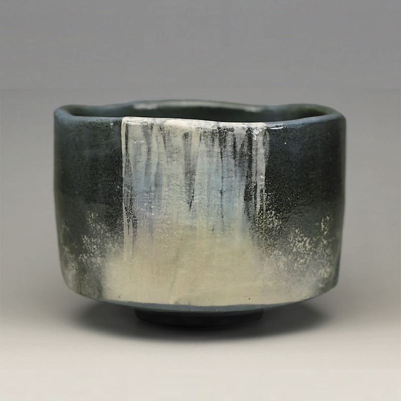 2022年初春作品 滝の絵 茶碗