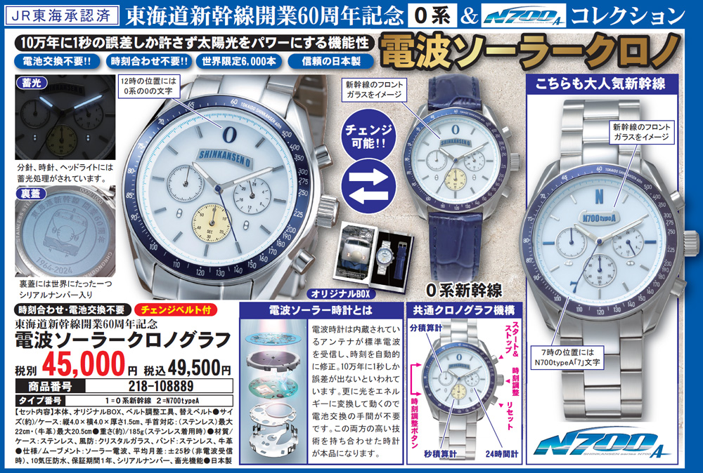 東海道新幹線60周年 電波ソーラークロノグラフ |  | 01