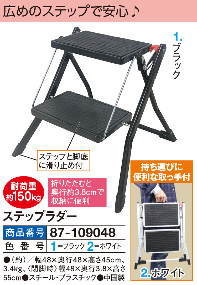 ステップラダー ブラック ホワイト |  | 01