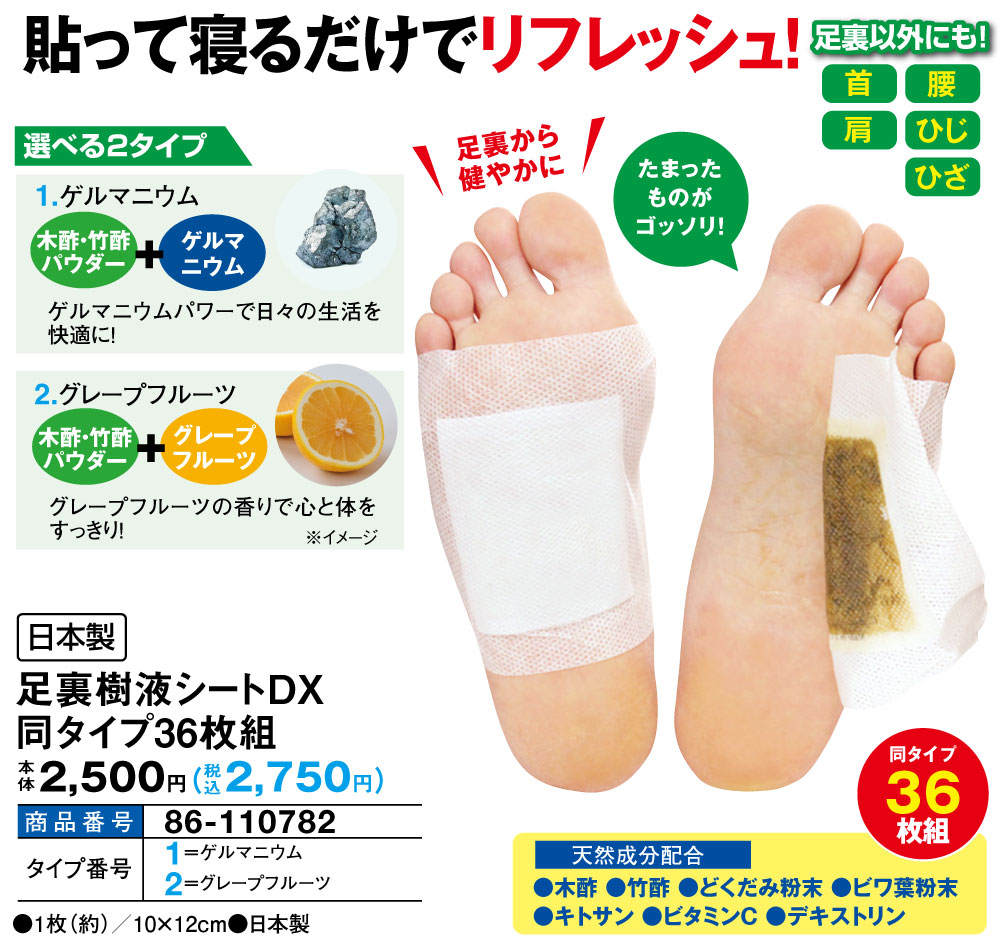 足裏樹液シートDX同タイプ36枚組 |  | 01