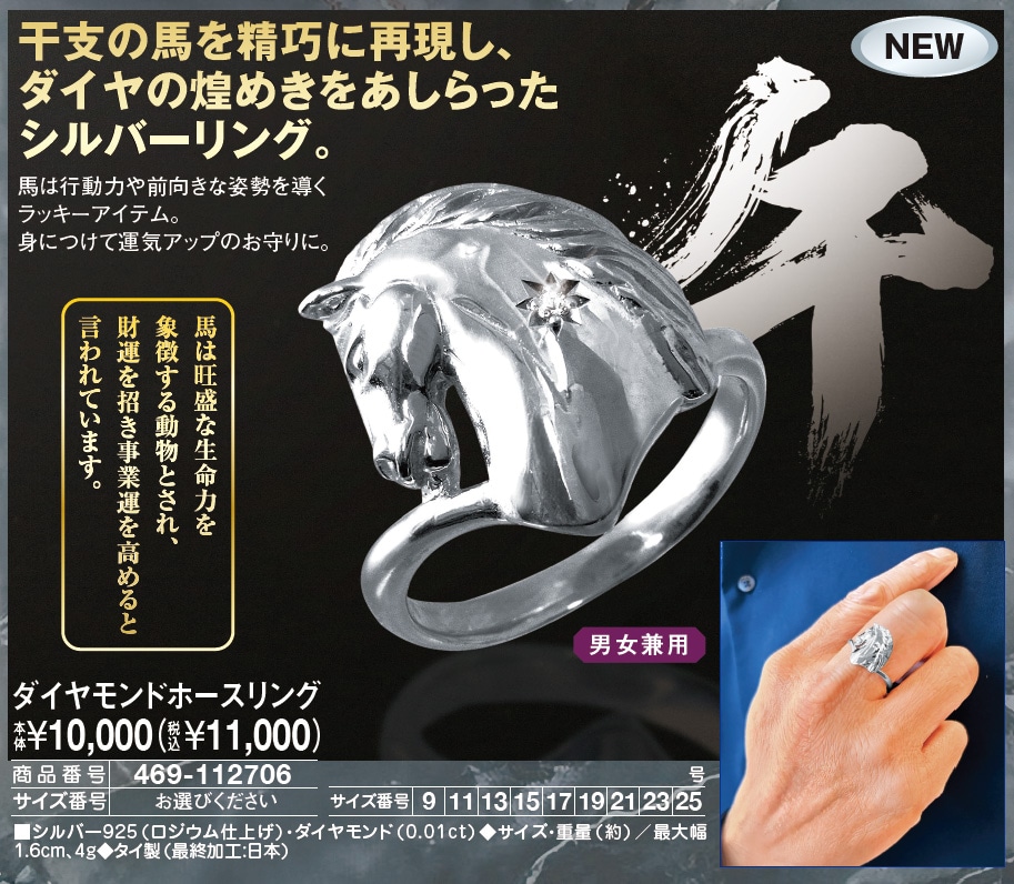 ダイヤモンドホースリング 9号 11号 13号 15号 17号 19号 21号 23号 25号 |  | 01