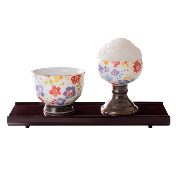 有田焼湯呑・仏器セット（仏飯付） 花らんまん 夜桜 |  | 01