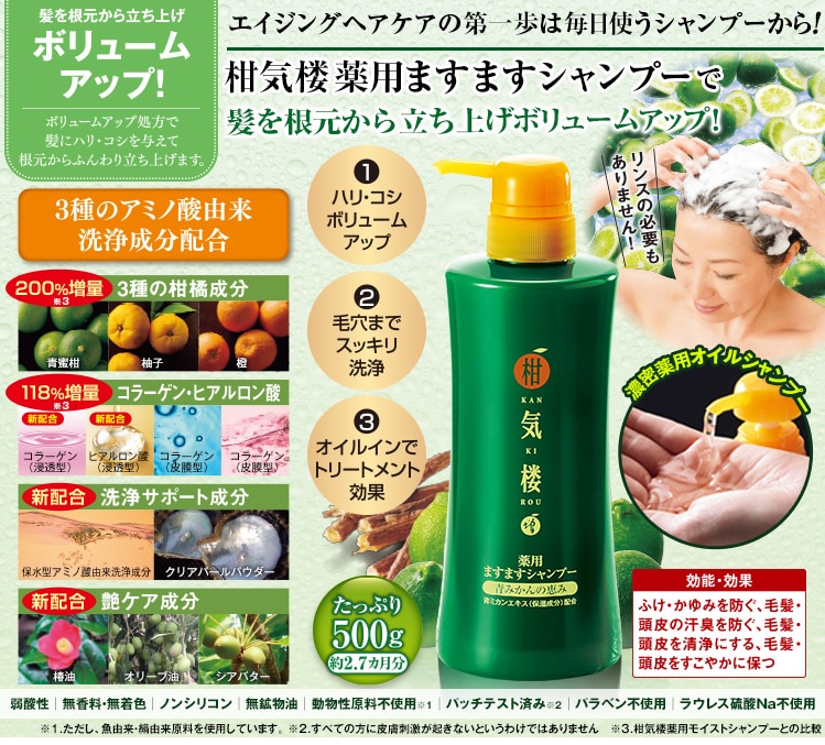 柑気楼 薬用ますますシャンプー 2本組【タイムセール】 5月21日（木