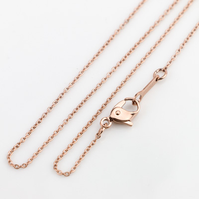 Red string 純チタン ネックレス チェーン 40cm (ピンクゴールド