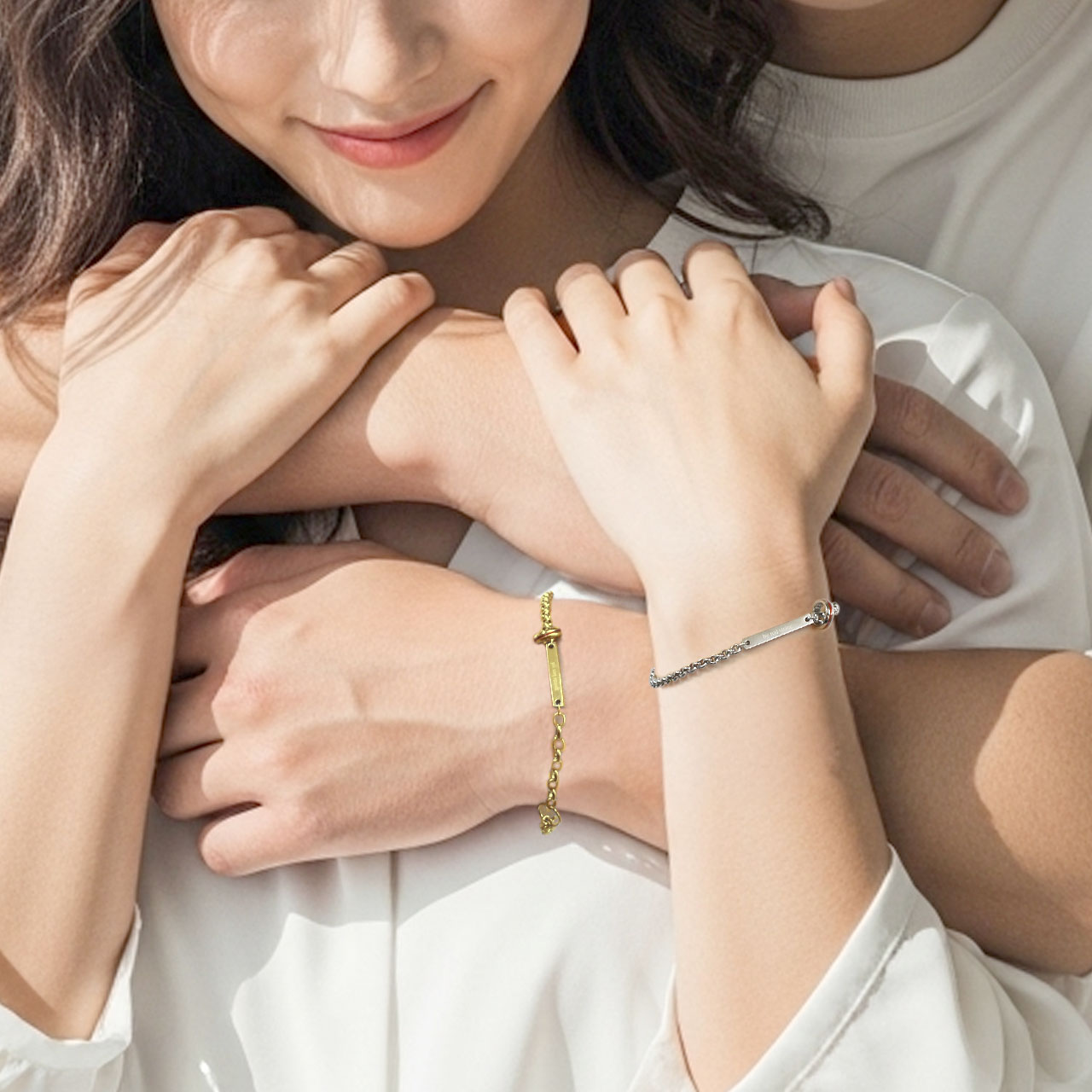 ペアブレスレット サージカルステンレス つけっぱなし