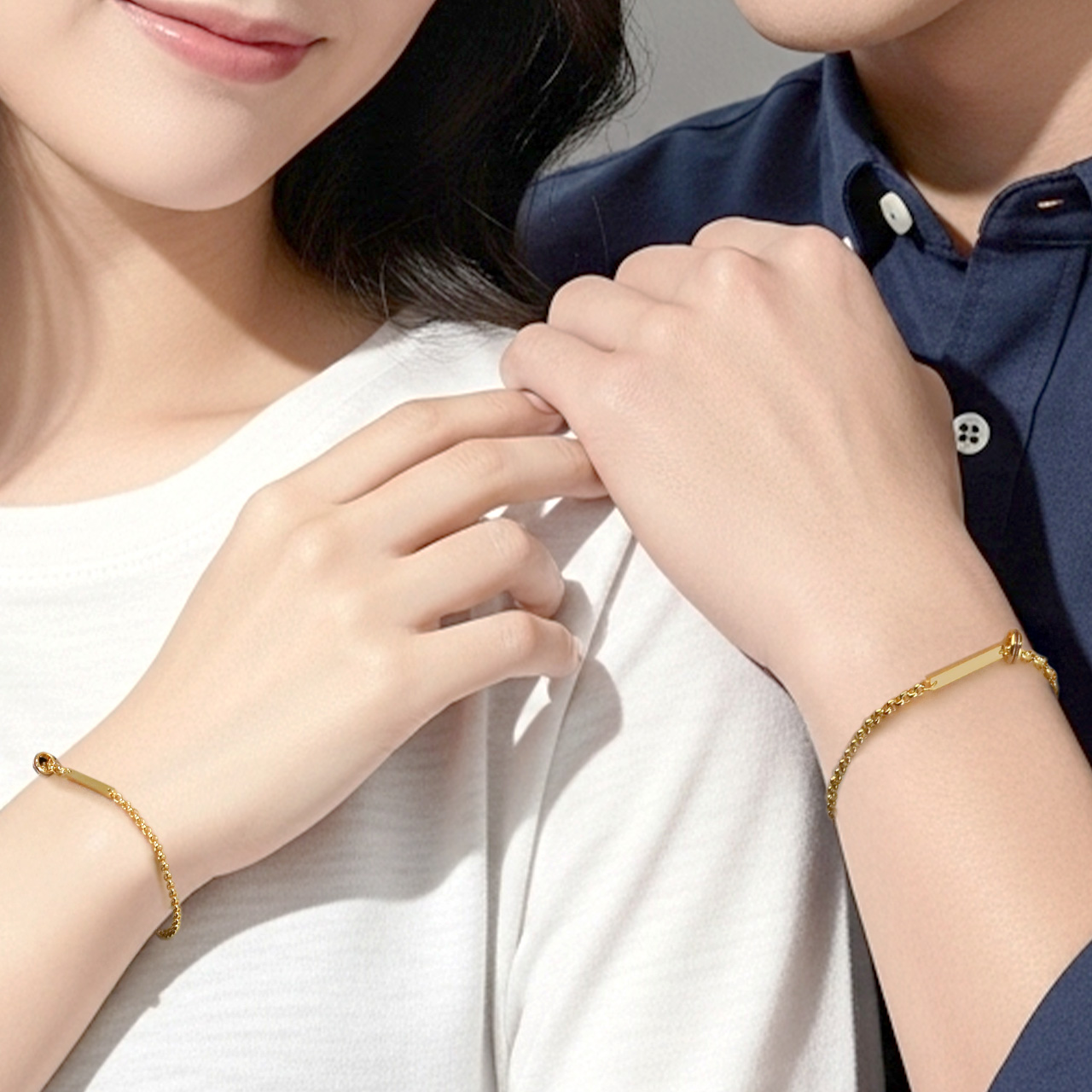 ペアブレスレット サージカルステンレス つけっぱなし