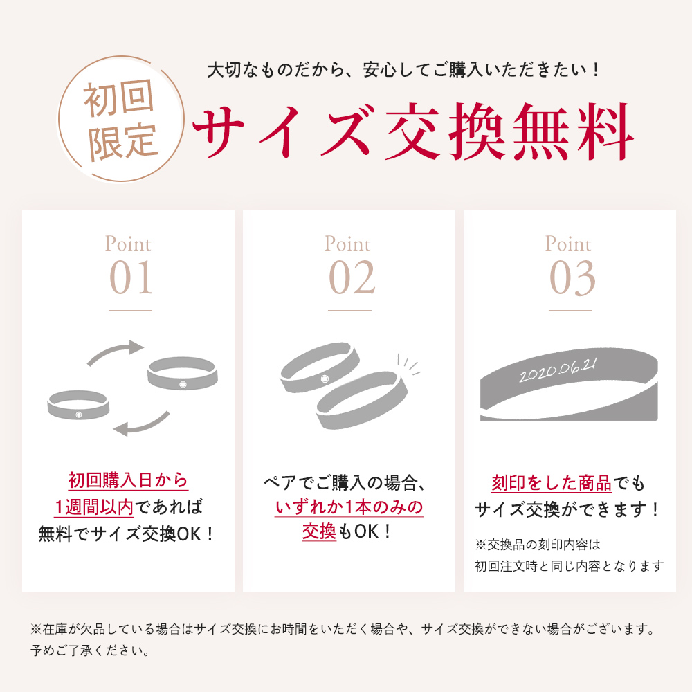 サイズ交換