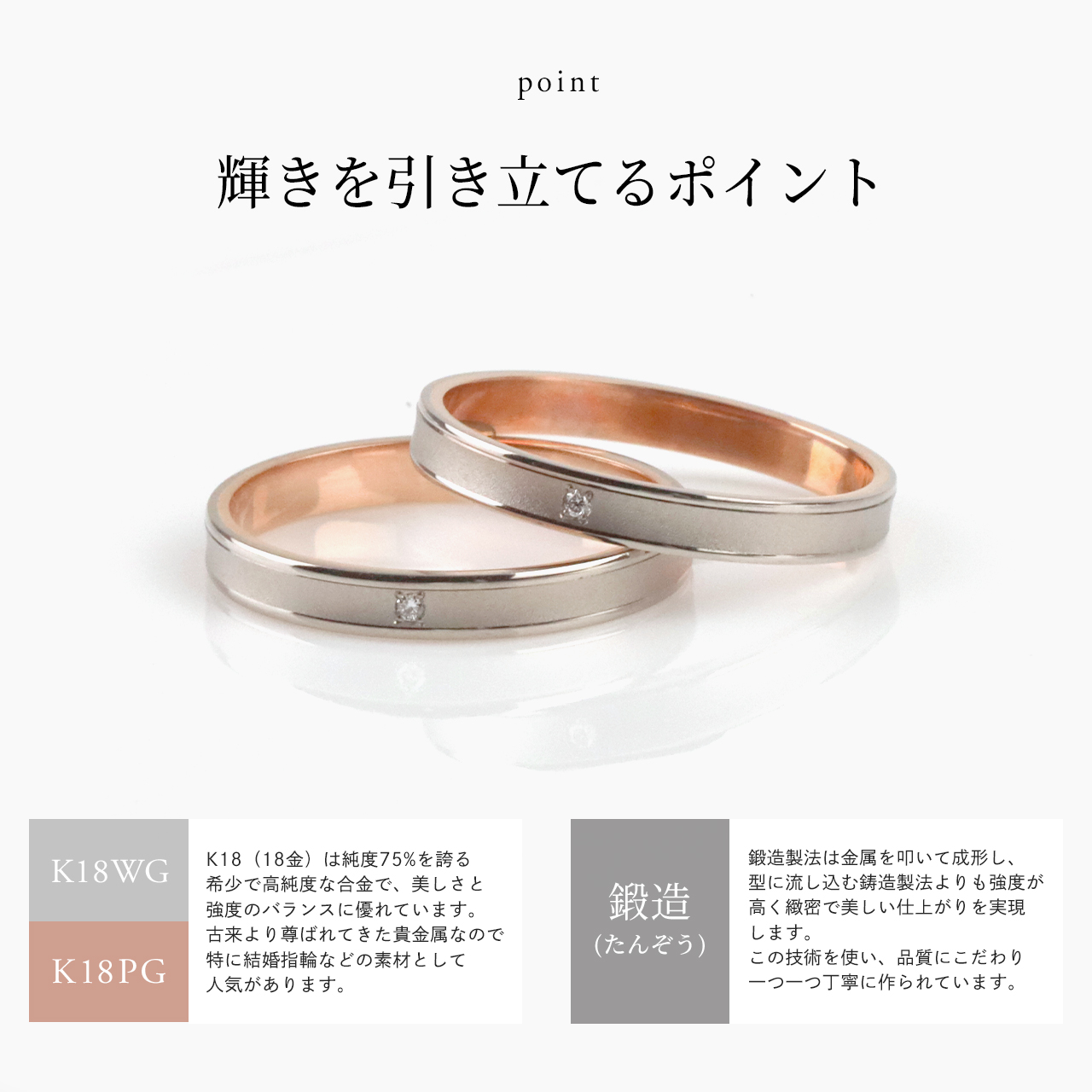 PILOT（パイロット） 結婚指輪 マリッジリング 18金ピンクゴールド/18