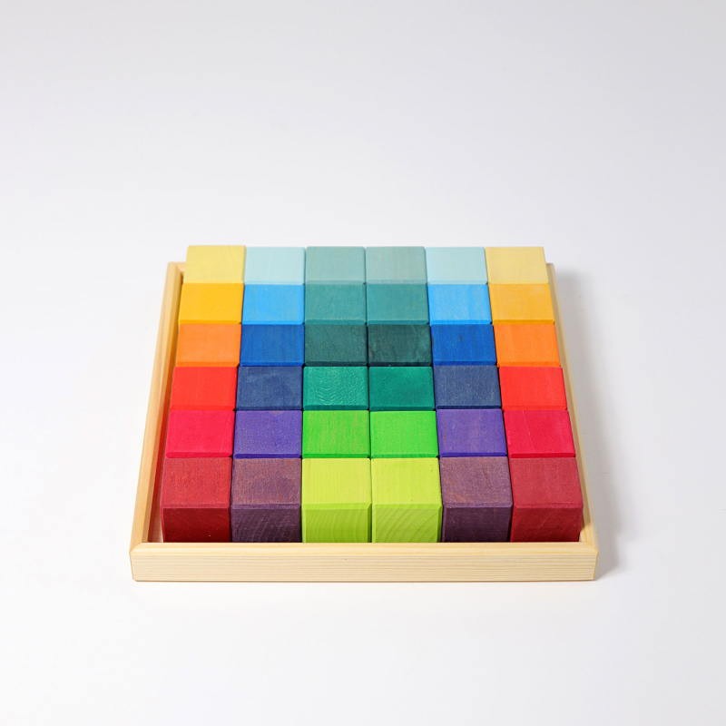 にじのキューブ 小 36pcs 木のおもちゃ 積木 積み木 つみき ブロック