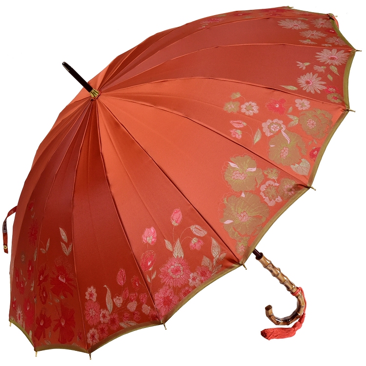 傘 レディース 長傘 前原光榮商店 カーボン 16本骨 雨傘 花柄 