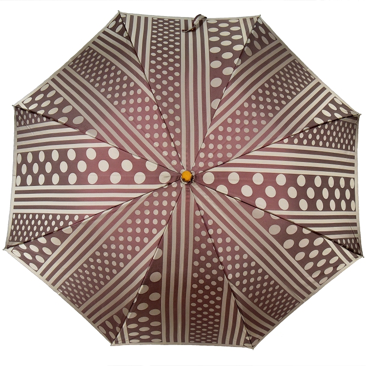 新品☆槙田商店 レディス傘 kirie(ドットストライプ) シンプルで使いやすいレディース長傘！晴雨兼用雨傘8本骨60cm