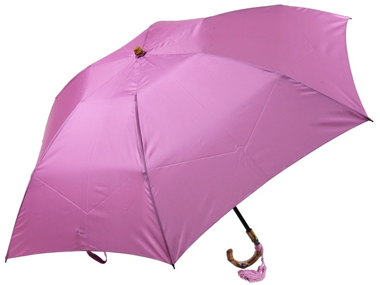 傘 レディース 折りたたみ傘 ミニ傘 雨傘 ワカオ バンブーハンドル 