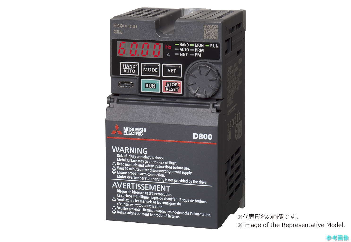 三菱電機 FR-D820-0.1K-008 次世代簡単小形インバータ FR-D800シリーズ
