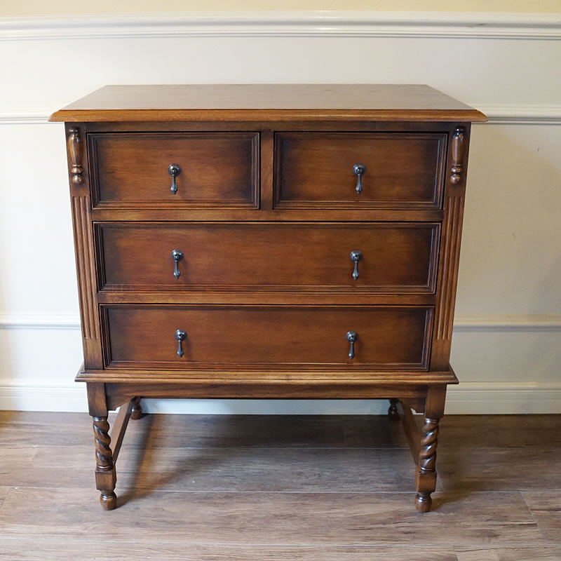 アンティーク家具 リプロダクト 3段 チェスト 4引出し 木製 送料無料