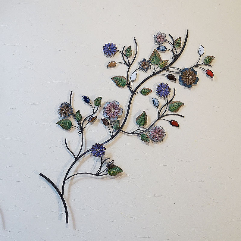 壁飾り アイアン 陶器 壁掛け インテリア雑貨 花 ウォールデコ