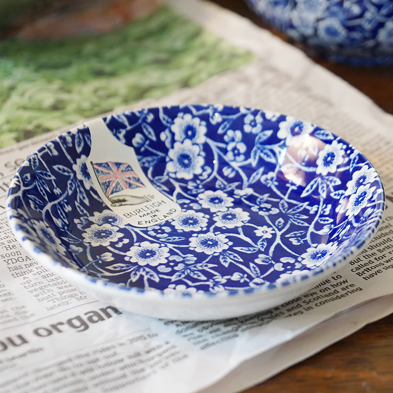 Burleigh バーレイ BLUE CALICO プレート / 19cm #84515