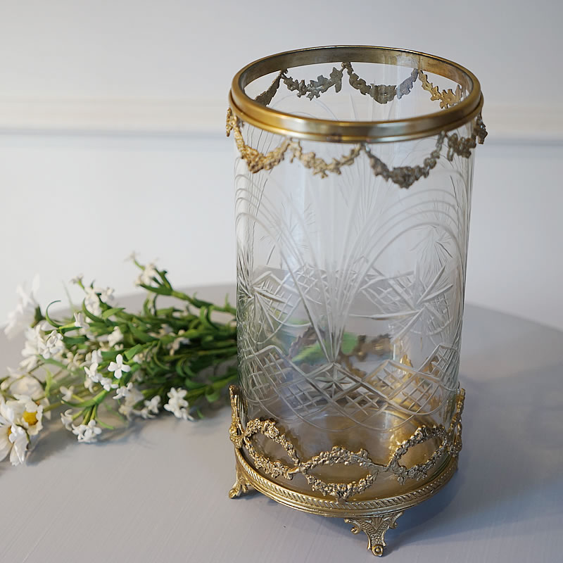 花瓶 ガラス サロンハリケーン L 送料無料 置物 オブジェ アンティーク