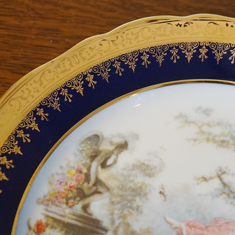 ヴィンテージ フランス製 リモージュキャッスル 絵皿 陶器 送料無料