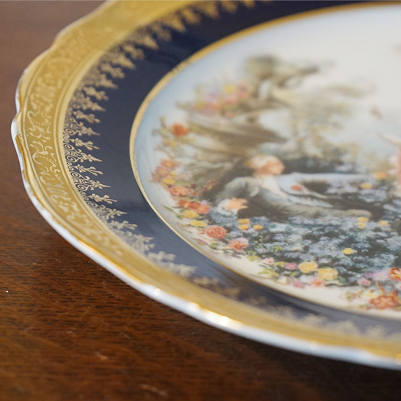 ヴィンテージ フランス製 リモージュキャッスル 絵皿 陶器 送料無料