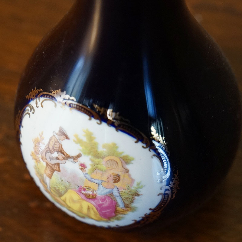 ヴィンテージ フランス製 リモージュキャッスル 花瓶 陶器