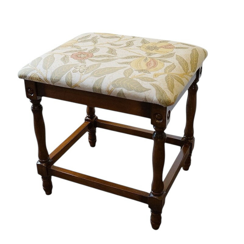 アンティーク家具風 スツール 椅子 イス 木製 オーク脚 ウィリアム