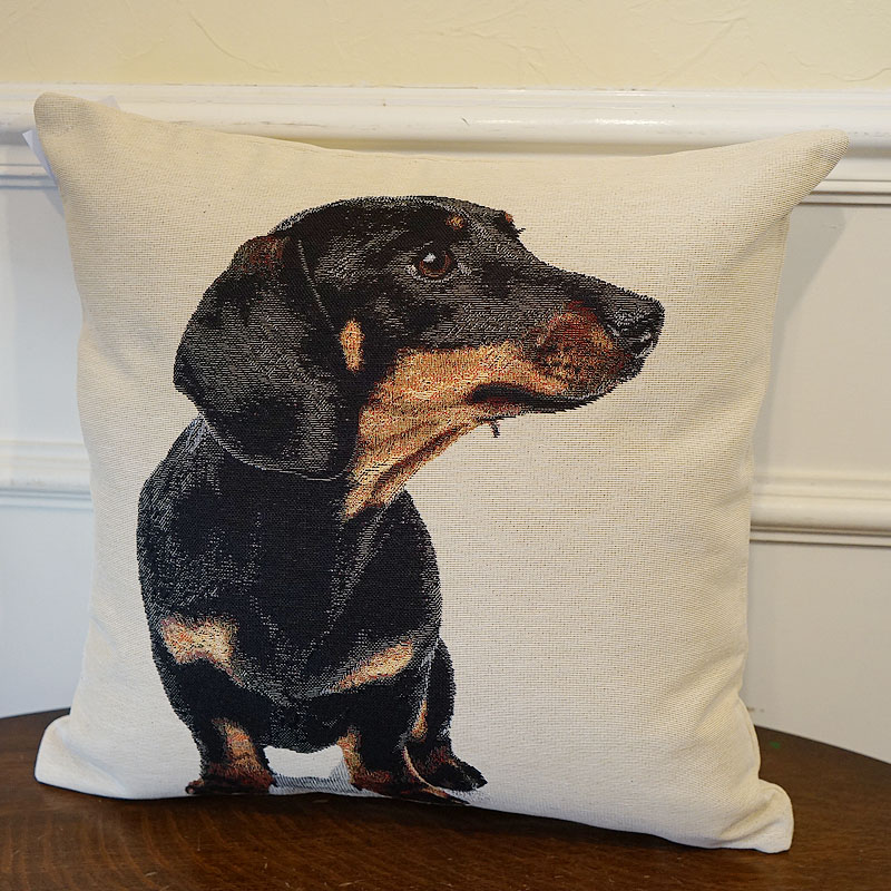 クッションカバー 45×45cm おしゃれ 犬 ドッグ ダックスフンド