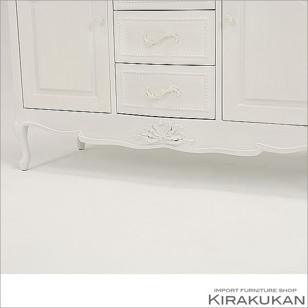 PT 輸入家具 HAMPTON ハンプトン 白家具 キャビネット サイドボード 開