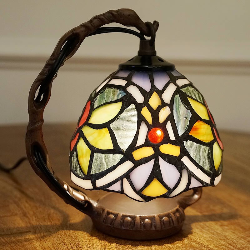 ステンドグラスランプ 薔薇 バラ 20センチ ステンドランプ テーブル