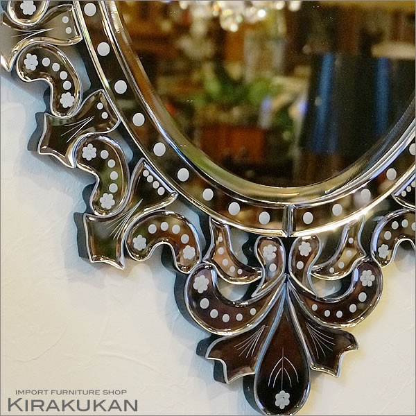 ミラー 壁掛けミラー インテリア雑貨 おしゃれ 置物 ベネチアンミラー