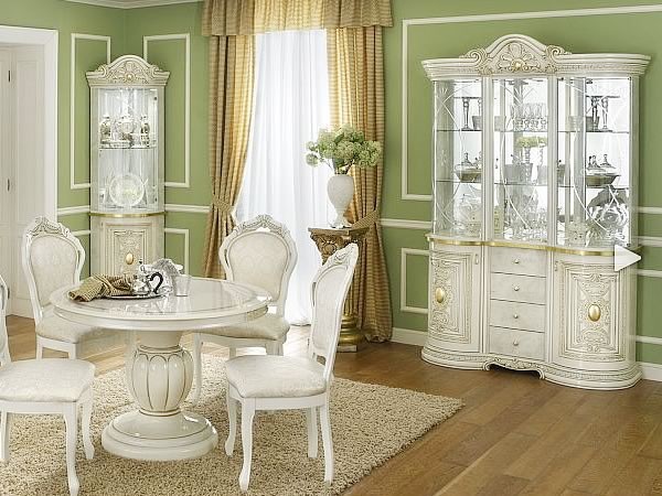 イタリア家具 レオナルド キャビネット3ドア 飾り棚 組立式 輸入家具