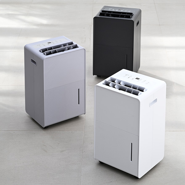 除湿機 衣類乾燥除湿機 コンプレッサー式 6L/日 除湿目安14畳 小型 大容量タンク キャスター EBDC-H45 除湿器 除湿乾燥機 衣類乾燥 部屋干し 山善