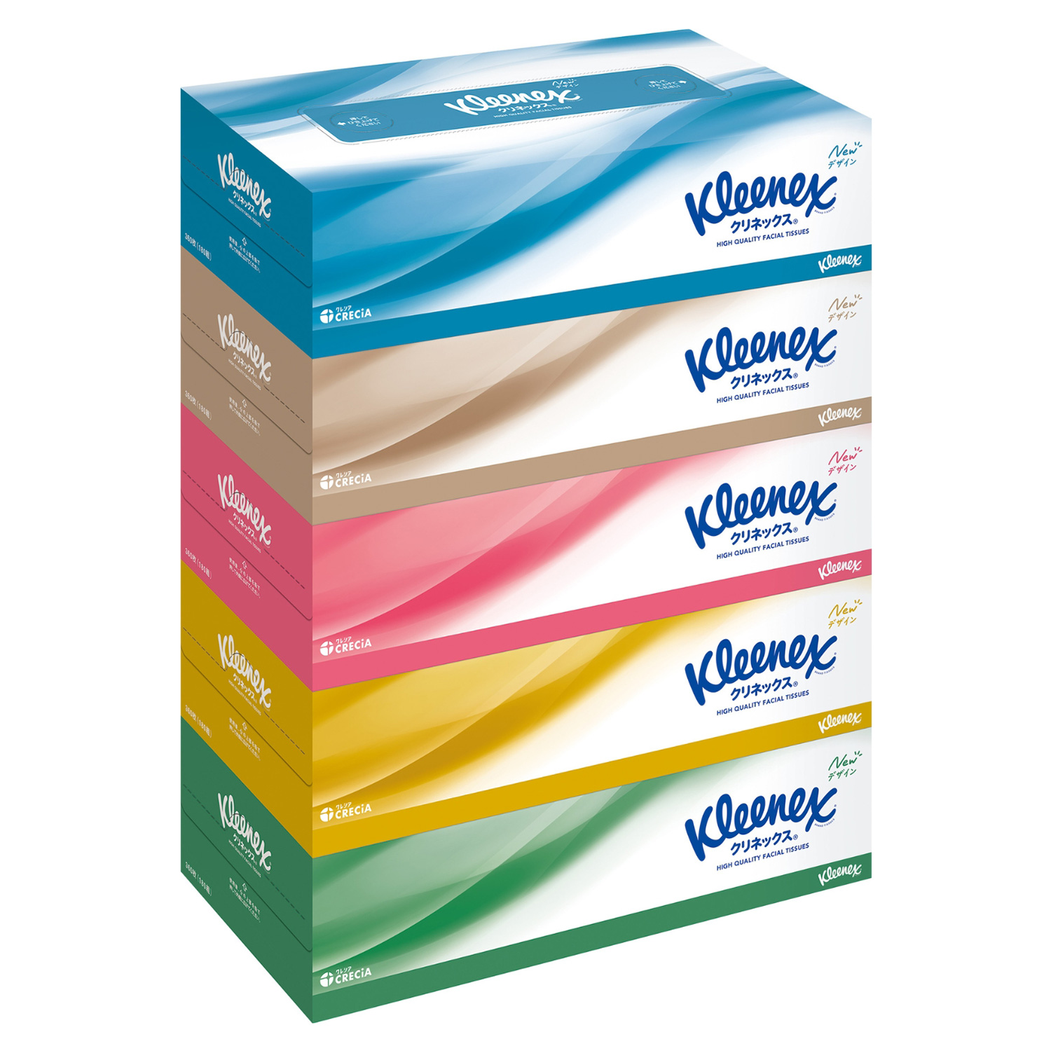 日本製紙クレシア クリネックス kleenex ティッシュペーパー 180組 5箱