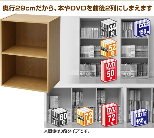 カラーボックス 2段 Gcb 2 収納ボックス 2段カラーボックス カラボ ラック 棚 収納ラック 本棚 ボックス収納 Box Cheapest Japan Proxy Service Japan Wanted