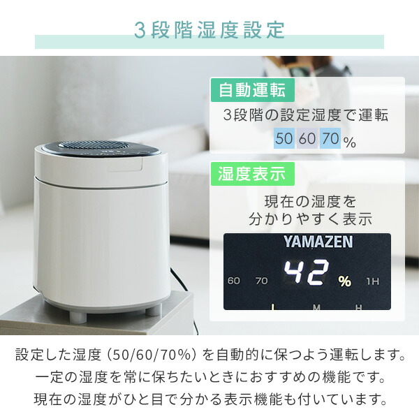 加湿器 スチーム式 山善 スチーム式加湿器 スチーム加湿器 卓上 